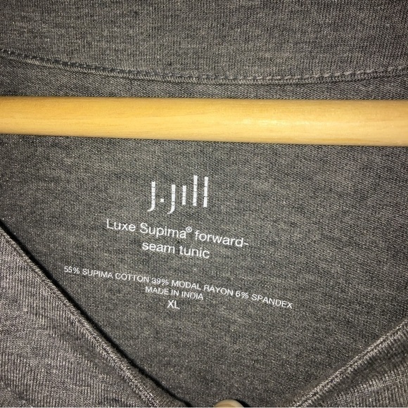 J. Jill Grey Luxe Supima Forward Seam Tunic - Picture 4 of 4